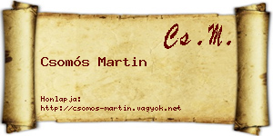 Csomós Martin névjegykártya